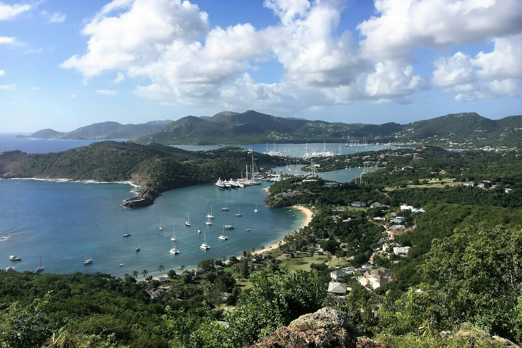 A view over English Harbour from Shirley Heights on Antigua