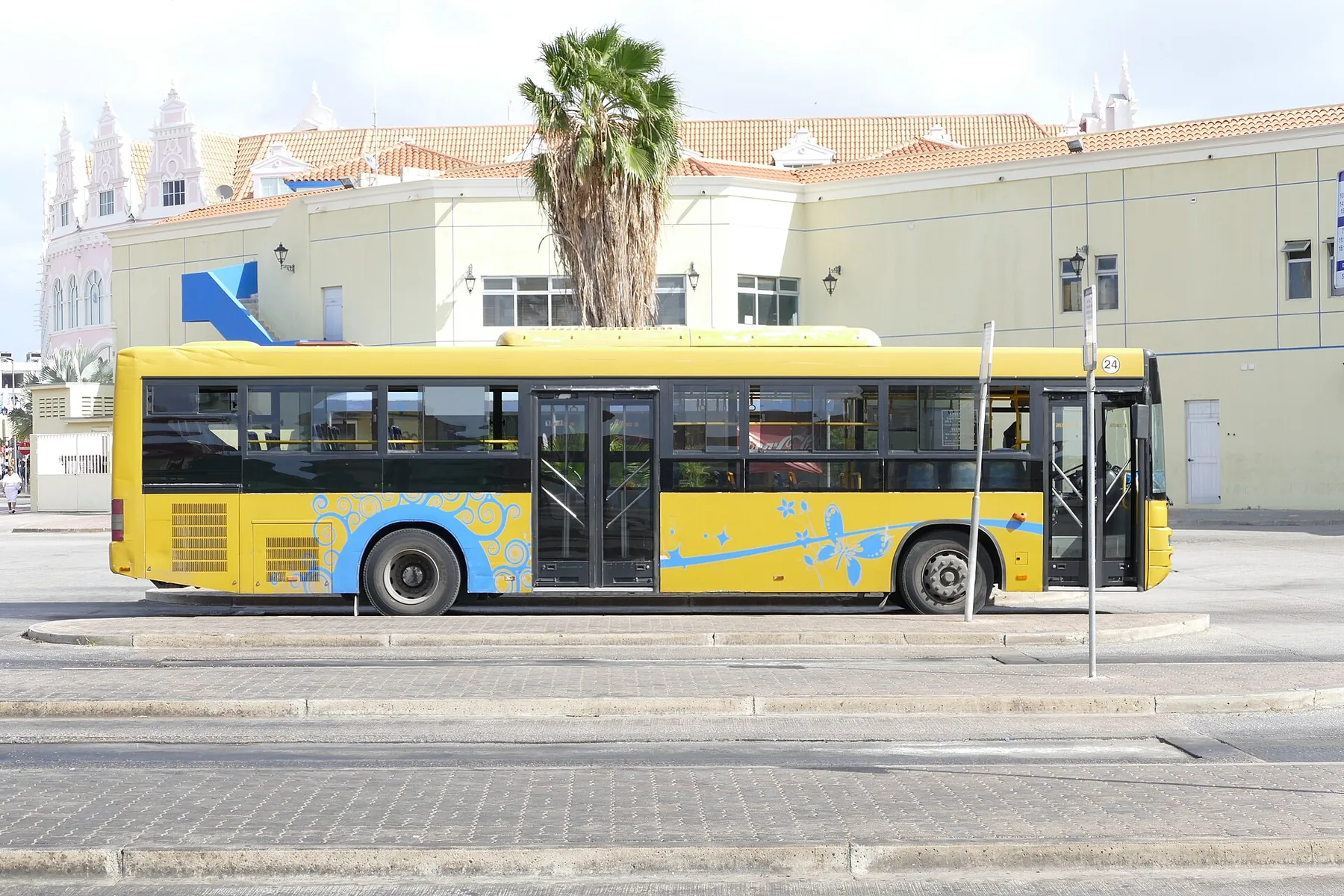 An Arubus bus in Oranjestad, Aruba.
