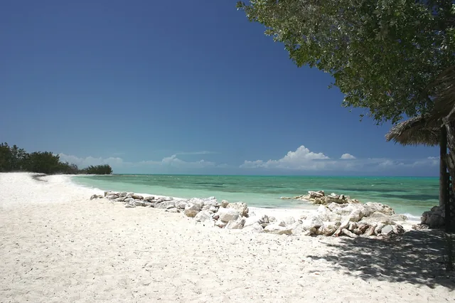 The beach at Small Hope Bay on Andros, Bahamas.